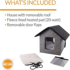 K&H Pet Products Outdoor Heated Kitty House Cat Shelter -Mewhaus Shop 100537 PT2. AC SS1800 V1637627854