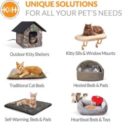 K&H Pet Products Outdoor Heated Kitty House Cat Shelter -Mewhaus Shop 100537 PT8. AC SS1800 V1637626634