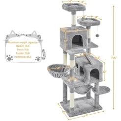 Yaheetech Multi-Level 71.5-in Cat Tree -Mewhaus Shop 1033086 PT2. AC SS1800 V1702673566