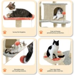 Yaheetech Paw-Shaped Play 57.5-in Cat Tower 10 Yaheetech Paw-Shaped Play 57.5-in Cat Tower -Mewhaus Shop 1033134 PT3. AC SS1800 V1702673563
