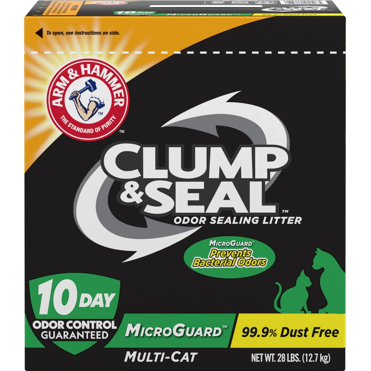 Arm & Hammer Litter Clump & Seal MicroGuard Odor Sealing Clumping Cat Litter With 10 Days Of Odor Control 1 Arm & Hammer Litter Clump & Seal MicroGuard Odor Sealing Clumping Cat Litter With 10 Days Of Odor Control