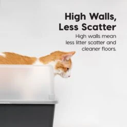 IRIS USA Open Top Litter Box With Scatter Shield & Scoop -Mewhaus Shop 116462 PT4. AC SS1800 V1680811611