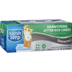 Fresh Step Products Drawstring Litter Box Liner, 7 Count, Jumbo, Unscented