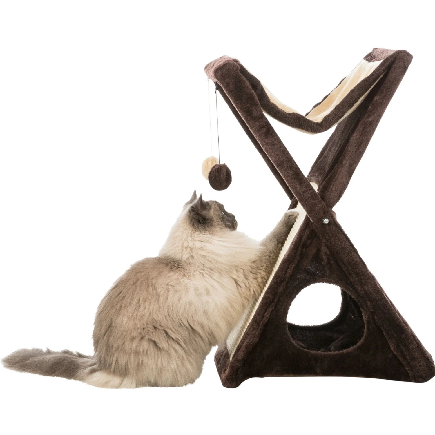 TRIXIE Miguel 25.5-in Plush Fold & Store Cat Tree 2 TRIXIE Miguel 25.5-in Plush Fold & Store Cat Tree - Image 2