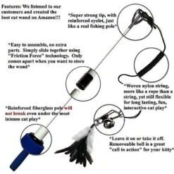 Pet Fit For Life 4 Piece Dual Rod Wand Cat Toy -Mewhaus Shop 123822 PT6. AC SS1800 V1589320852