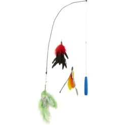 Pet Fit For Life 3 Piece Retractable Feather Wand Cat Toy -Mewhaus Shop 123831 PT6. AC SS1800 V1527269632