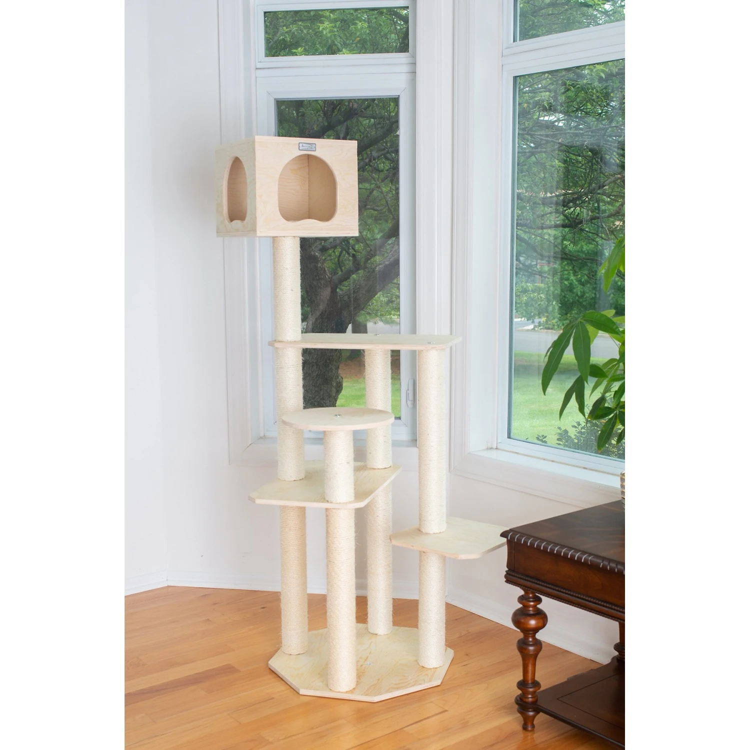 Armarkat 69-in Wooden Cat Tree & Condo 4 Armarkat 69-in Wooden Cat Tree & Condo - Image 4