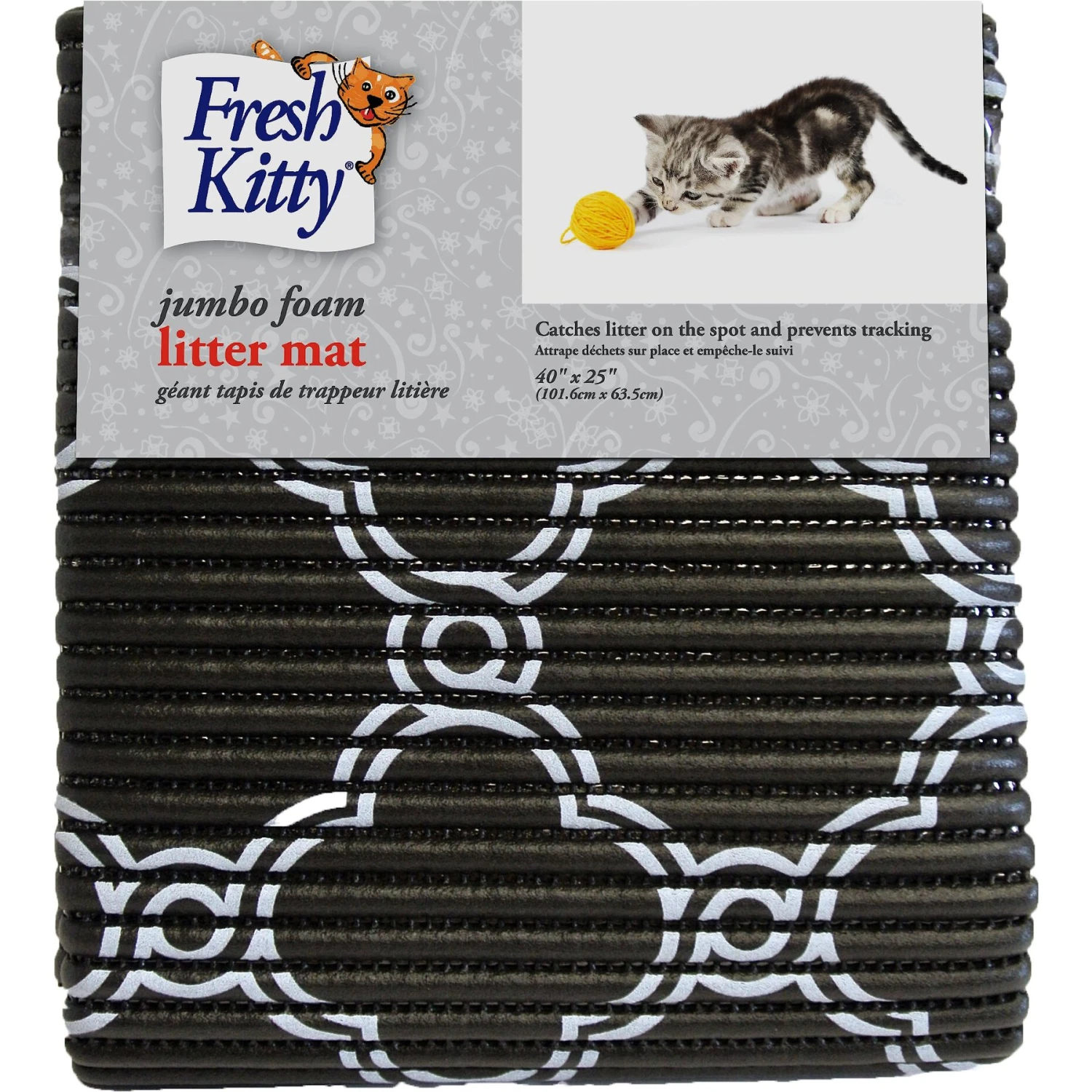 Fresh Kitty Jumbo Foam Quatrefoil Cat Litter Mat 1 Fresh Kitty Jumbo Foam Quatrefoil Cat Litter Mat