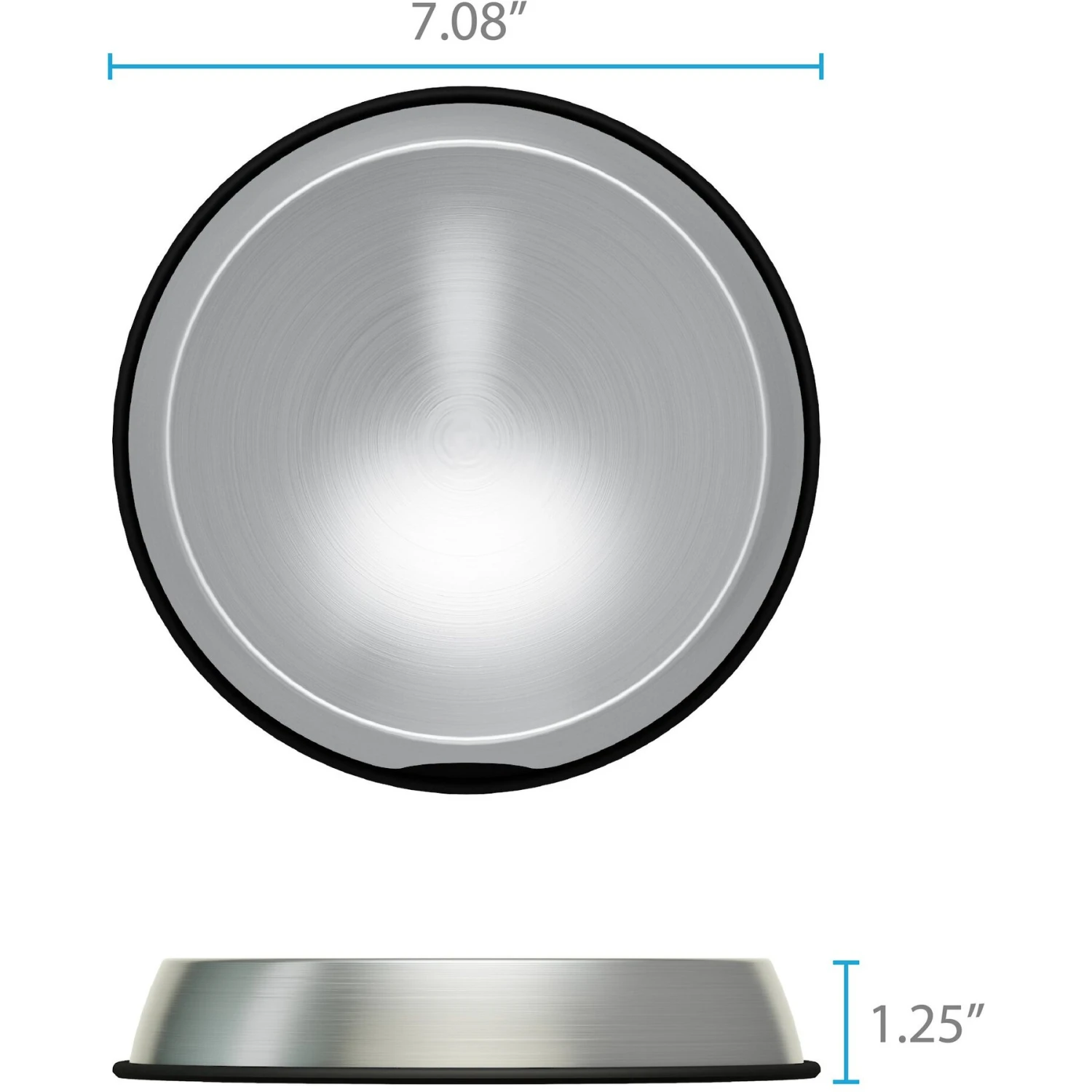 Dr. Catsby's Whisker Relief Non-Skid Stainless Steel Cat Bowl, 1.5-cup 2 Dr. Catsby's Whisker Relief Non-Skid Stainless Steel Cat Bowl, 1.5-cup - Image 2