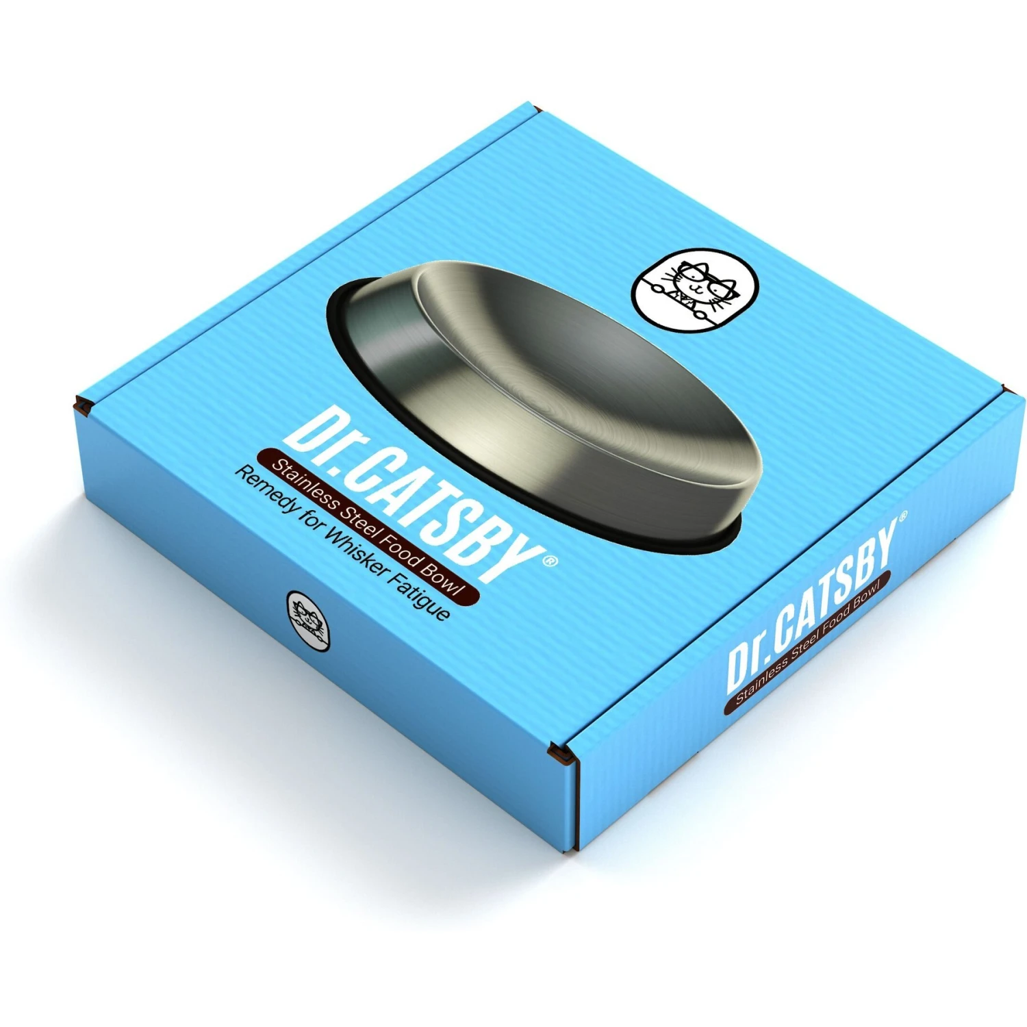 Dr. Catsby's Whisker Relief Non-Skid Stainless Steel Cat Bowl, 1.5-cup 8 Dr. Catsby's Whisker Relief Non-Skid Stainless Steel Cat Bowl, 1.5-cup - Image 8