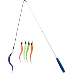 Pet Fit For Life 5 Piece Squiggly Worm Wand Cat Toy -Mewhaus Shop 140078 PT5. AC SS1800 V1535648652