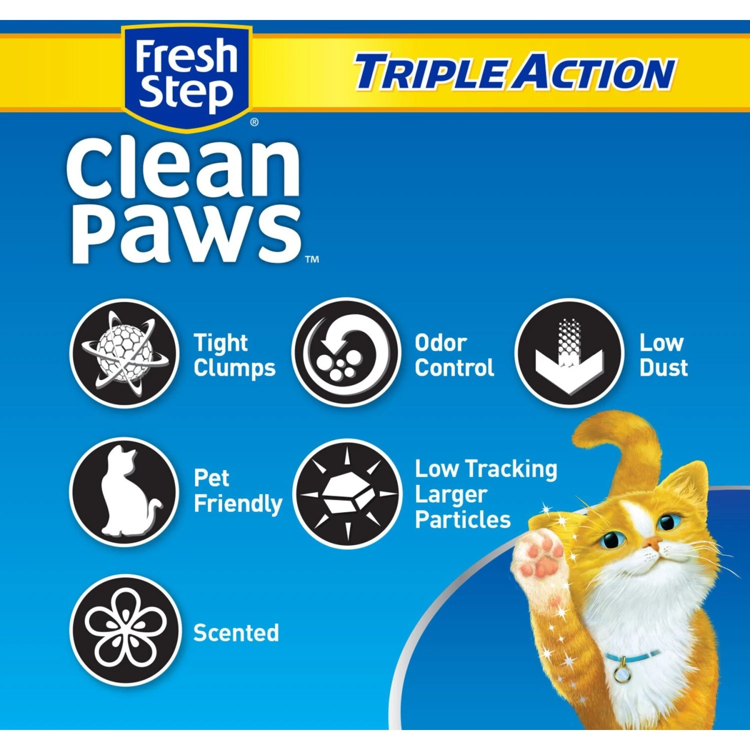 Fresh Step Clean Paws Scented Clumping Clay Cat Litter 2 Fresh Step Clean Paws Scented Clumping Clay Cat Litter - Image 2