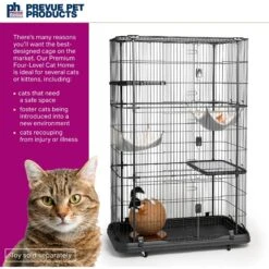 Prevue Pet Products Premium Cat Cage Playpen -Mewhaus Shop 143766 PT2. AC SS1800 V1678976383