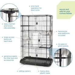 Prevue Pet Products Premium Cat Cage Playpen -Mewhaus Shop 143766 PT3. AC SS1800 V1678974969