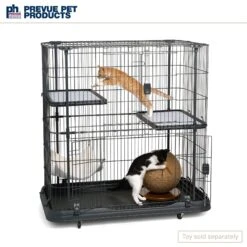 Prevue Pet Products Deluxe Cat Cage Playpen -Mewhaus Shop 143768 PT7. AC SS1800 V1670259595