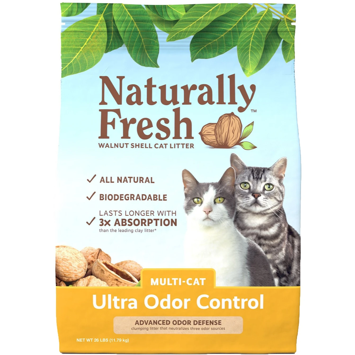 Naturally Fresh Multi-Cat Fresh Unscented Clumping Walnut Cat Litter 1 Naturally Fresh Multi-Cat Fresh Unscented Clumping Walnut Cat Litter