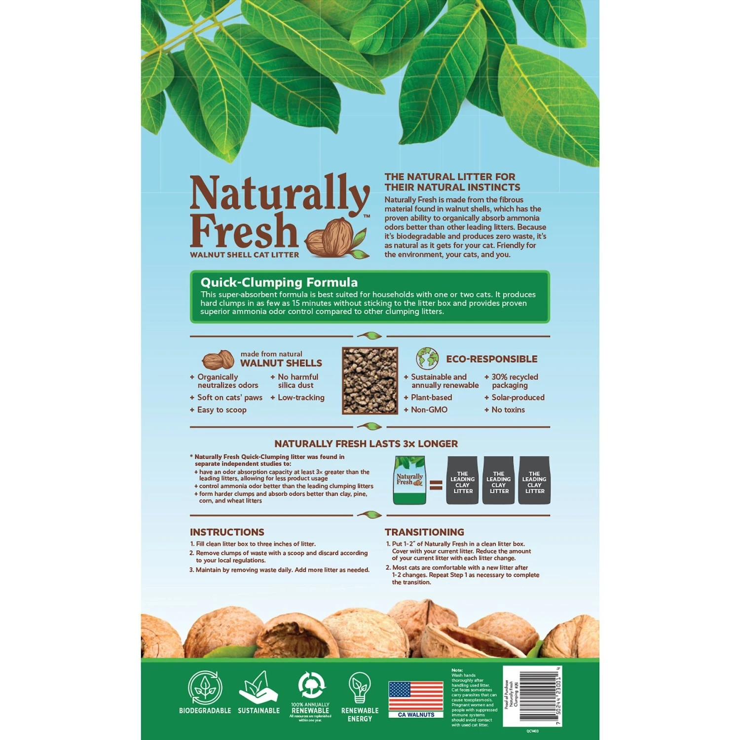 Naturally Fresh Unscented Clumping Walnut Cat Litter 2 Naturally Fresh Unscented Clumping Walnut Cat Litter - Image 2