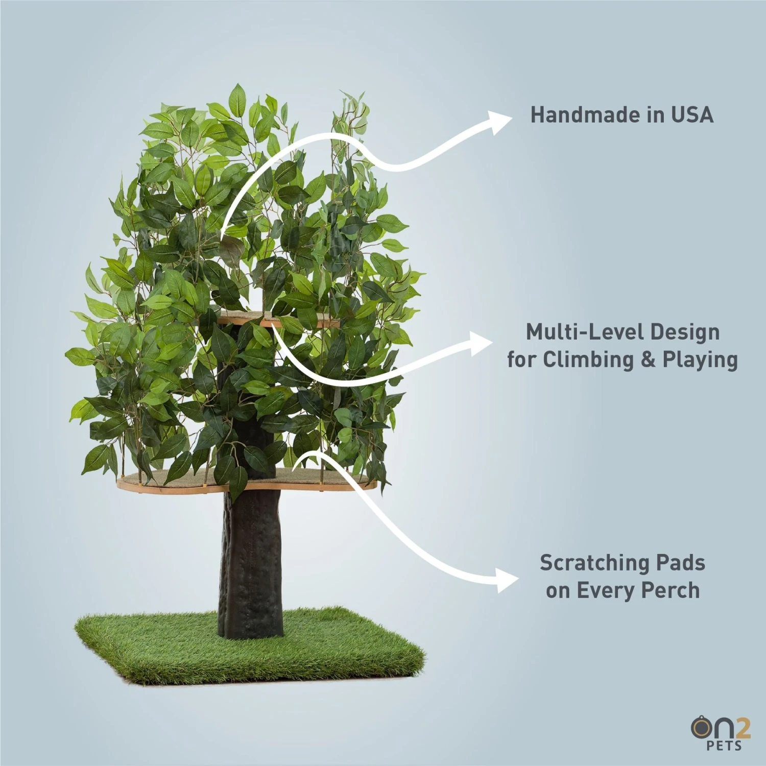 On2Pets 48-in Medium Square Modern Cat Tree 3 On2Pets 48-in Medium Square Modern Cat Tree - Image 3