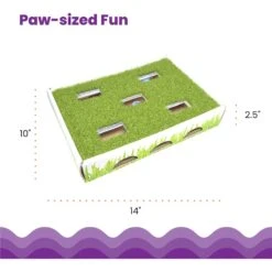 Catstages Grass Patch Hunting Box Cat Scratcher Toy -Mewhaus Shop 148104 PT4. AC SS1800 V1631685751
