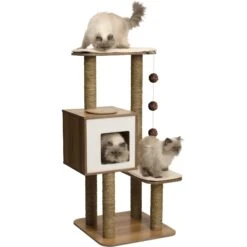 Vesper High Base 47.8-in Modern Cat Tree & Condo