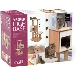 Vesper High Base 47.8-in Modern Cat Tree & Condo -Mewhaus Shop 154197 PT4. AC SS1800 V1627687002