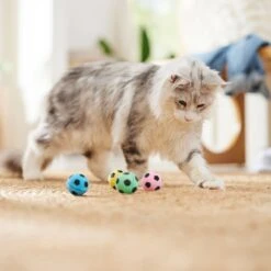 Ethical Pet Sponge Soccer Ball Cat Toy, 4-pack -Mewhaus Shop 154217 PT3. AC SS1800 V1682711111