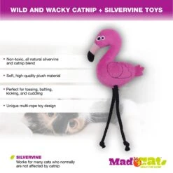 Mad Cat Flingin' Flamingo Catnip & Silvervine Cat Toy -Mewhaus Shop 157304 PT5. AC SS1800 V1546534840
