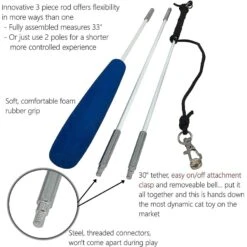 Pet Fit For Life Interactive Wand Teaser, Toys & Storage Bag 8 Piece Bundle Cat Toy -Mewhaus Shop 159022 PT5. AC SS1800 V1589320891