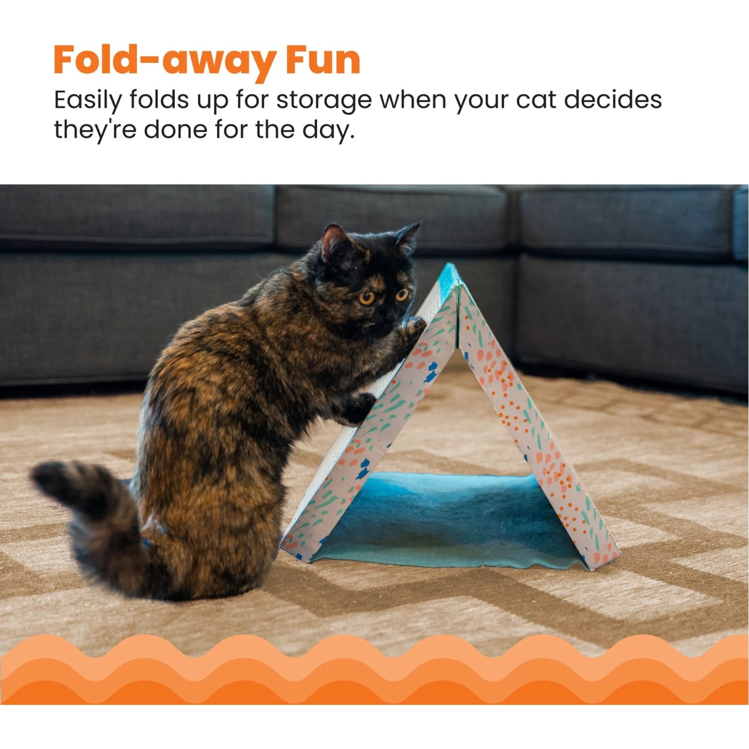 Catstages Fold Away Cat Tunnel Toy 2 Catstages Fold Away Cat Tunnel Toy - Image 2