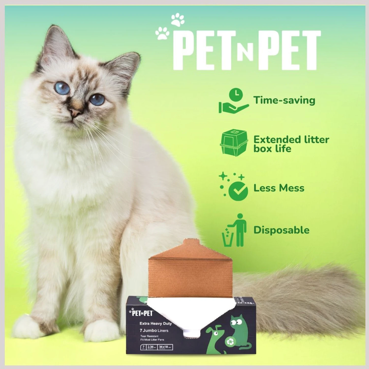 PET N PET Litter Box Liner, Jumbo 6 PET N PET Litter Box Liner, Jumbo - Image 6