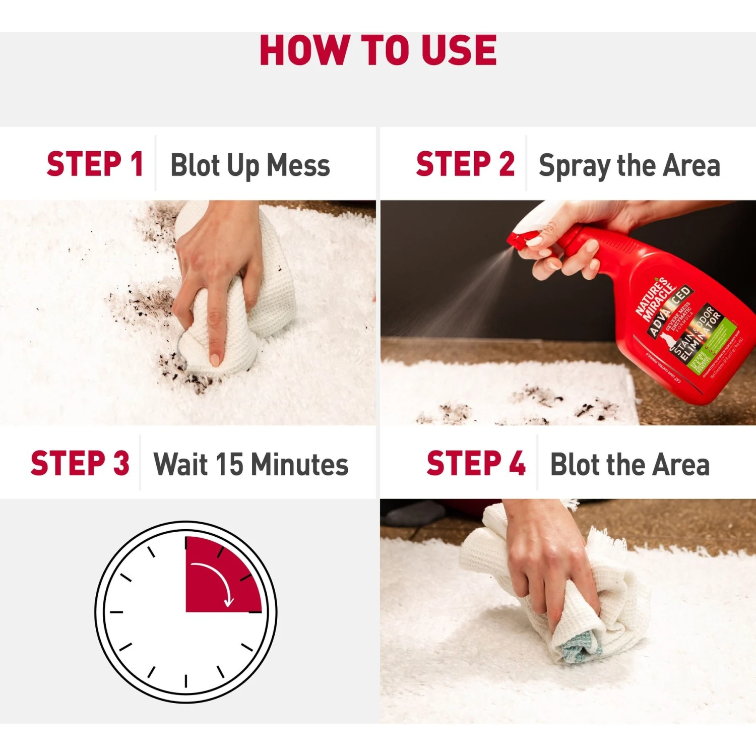 Nature's Miracle Advanced Cat Enzymatic Stain Remover & Odor Eliminator Refill, 1-gal Bottle 3 Nature's Miracle Advanced Cat Enzymatic Stain Remover & Odor Eliminator Refill, 1-gal Bottle - Image 3