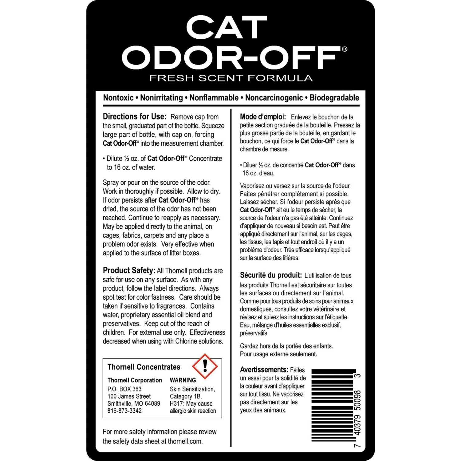 Thornell Cat Odor-Off Fresh Scent Concentrate 2 Thornell Cat Odor-Off Fresh Scent Concentrate - Image 2