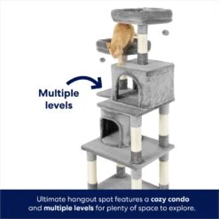 Frisco 61-in Faux Fur Cat Tree & Condo 9 Frisco 61-in Faux Fur Cat Tree & Condo -Mewhaus Shop 180395 PT3. AC SS1800 V1667227420