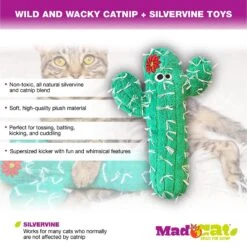 Mad Cat Big Cactus Kicker Catnip & Silvervine Cat Toy -Mewhaus Shop 181832 PT2. AC SS1800 V1563553971