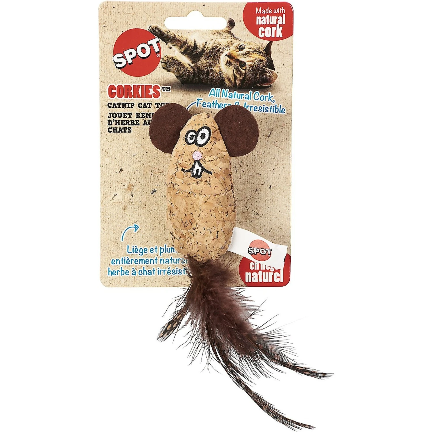 Ethical Pet Corkies Toy & Nip Cat Toy, Color Varies 1 Ethical Pet Corkies Toy & Nip Cat Toy, Color Varies