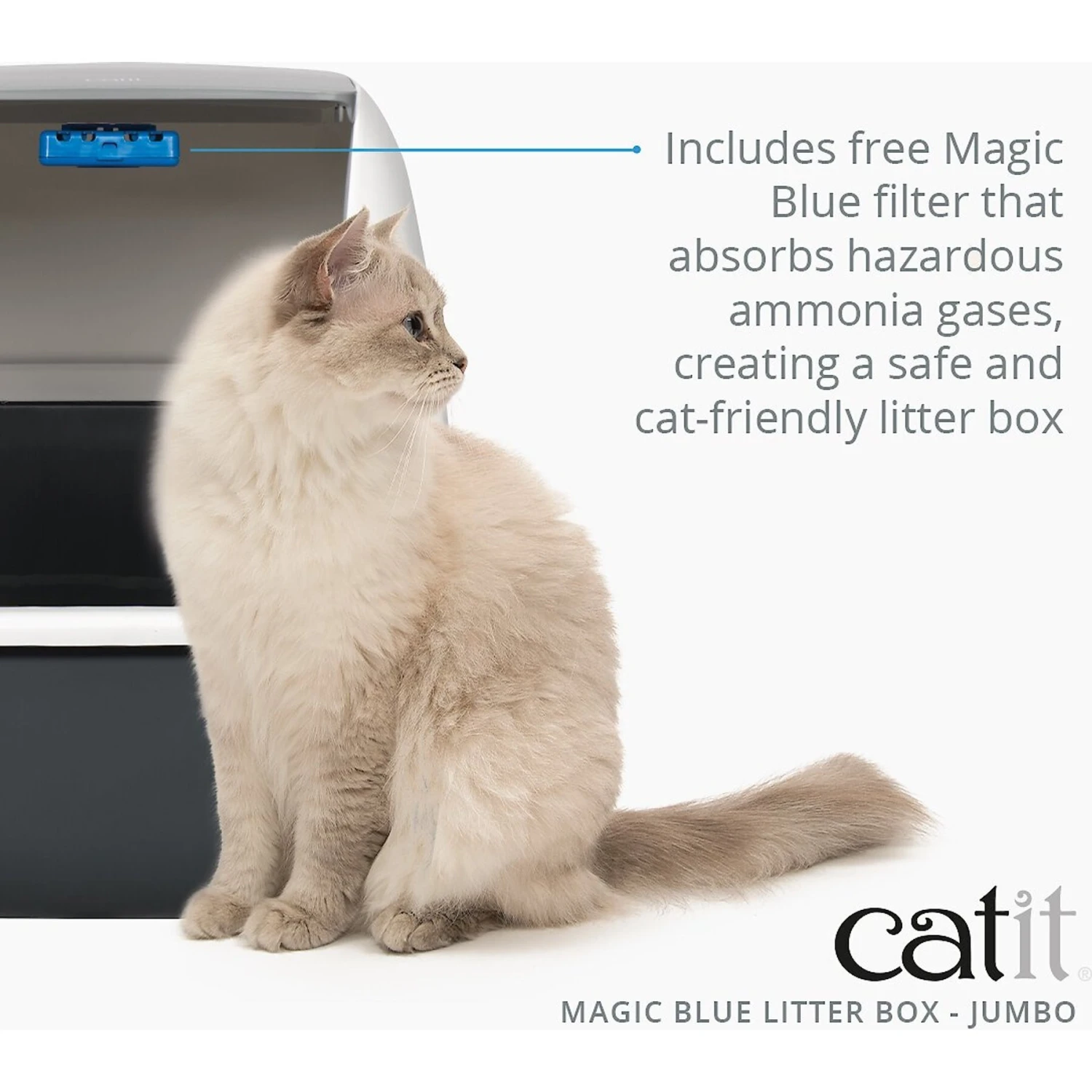 Catit Magic Blue Cat Litter Box 5 Catit Magic Blue Cat Litter Box - Image 5