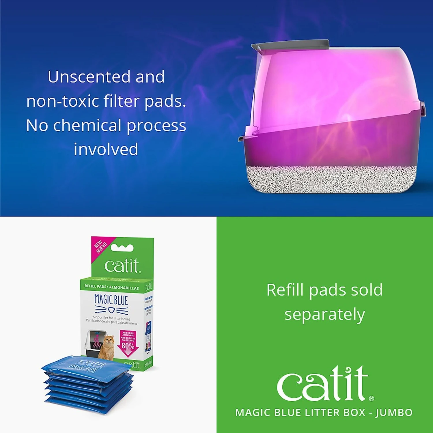 Catit Magic Blue Cat Litter Box 6 Catit Magic Blue Cat Litter Box - Image 6