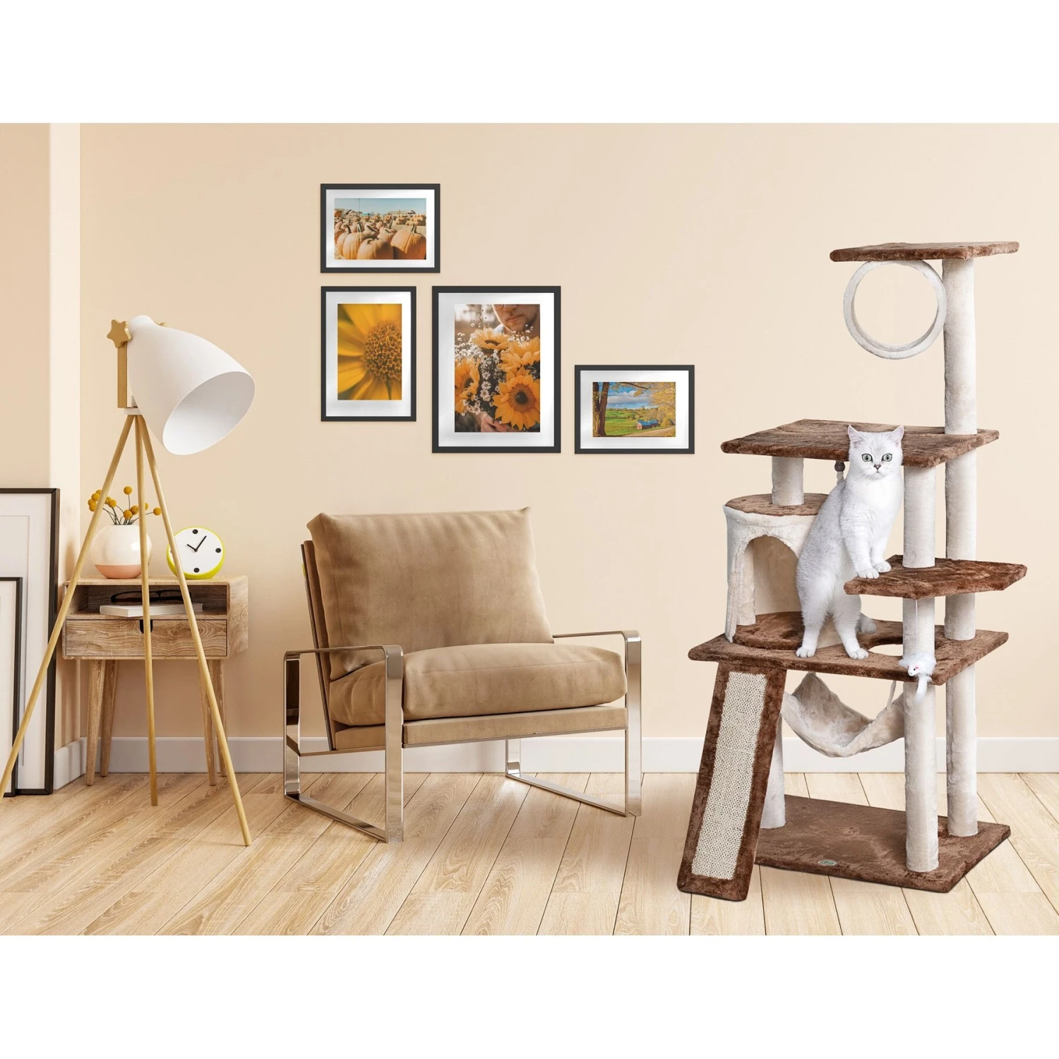 Go Pet Club 53-in Faux Fur Cat Tree & Condo 5 Go Pet Club 53-in Faux Fur Cat Tree & Condo - Image 5