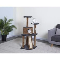 Go Pet Club 47-in Faux Fur Cat Tree & Condo