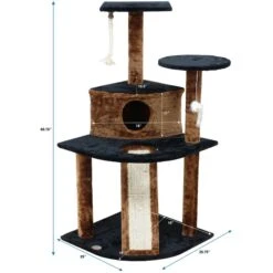 Go Pet Club 47-in Faux Fur Cat Tree & Condo -Mewhaus Shop 197657 PT3. AC SS1800 V1671226285
