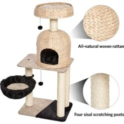MidWest Feline Nuvo Reid 51.75-in Modern Wicker Cat Tree & Condo 7 MidWest Feline Nuvo Reid 51.75-in Modern Wicker Cat Tree & Condo -Mewhaus Shop 198509 PT3. AC SS1800 V1582739419