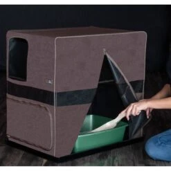 Pet Gear Prp Pawty Space Saver Cat Litter Box Enclosure -Mewhaus Shop 200702 PT3. AC SS1800 V1573165074