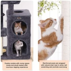 FEANDREA 32.7-in Faux Fleece Cat Tree & Condo -Mewhaus Shop 205244 PT2. AC SS1800 V1648067219