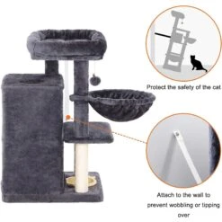 FEANDREA 32.7-in Faux Fleece Cat Tree & Condo -Mewhaus Shop 205244 PT3. AC SS1800 V1648064800