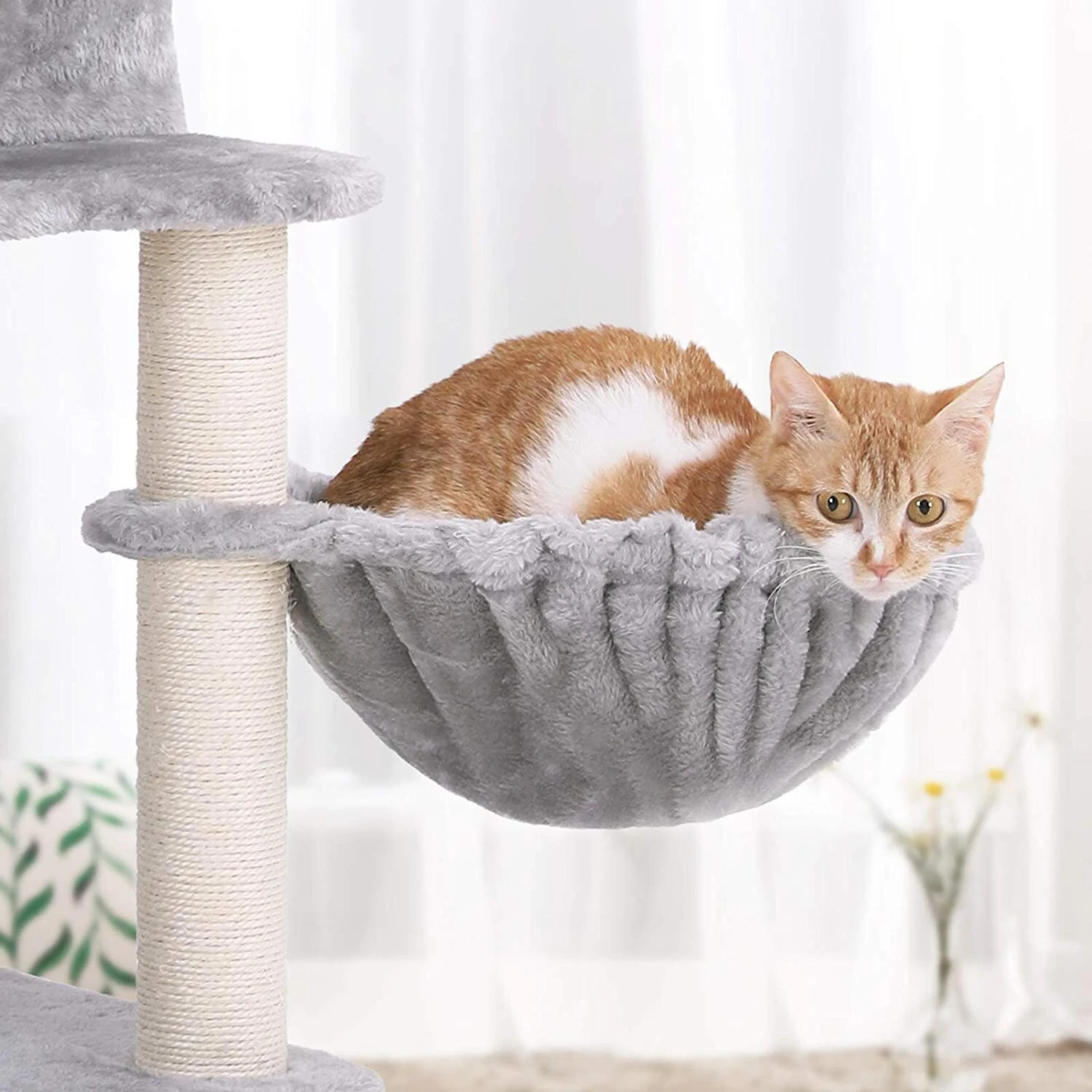 FEANDREA 55.1-in Faux Fleece Cat Tree & Condo 7 FEANDREA 55.1-in Faux Fleece Cat Tree & Condo - Image 7
