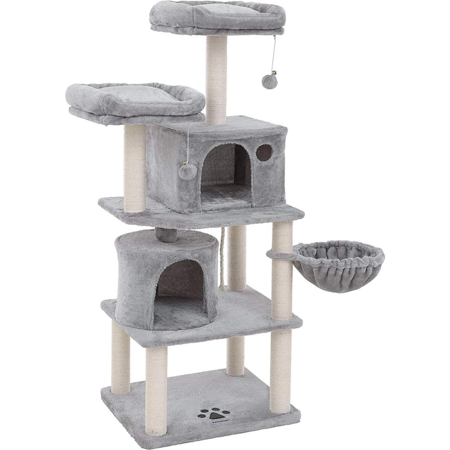 FEANDREA 55.1-in Faux Fleece Cat Tree & Condo 8 FEANDREA 55.1-in Faux Fleece Cat Tree & Condo - Image 8