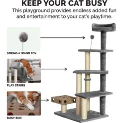 Tiger Tough Play Stairs 49.5-in Faux Fur Cat Tree 12 Tiger Tough Play Stairs 49.5-in Faux Fur Cat Tree -Mewhaus Shop 206576 PT4. AC SS1800 V1618280208