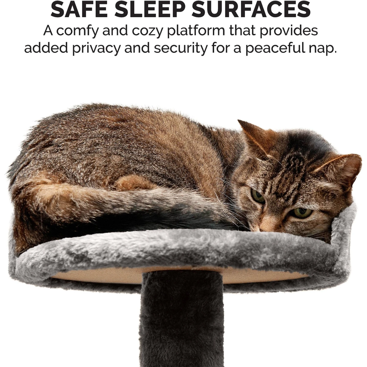 Tiger Tough Play Stairs 49.5-in Faux Fur Cat Tree 7 Tiger Tough Play Stairs 49.5-in Faux Fur Cat Tree - Image 7