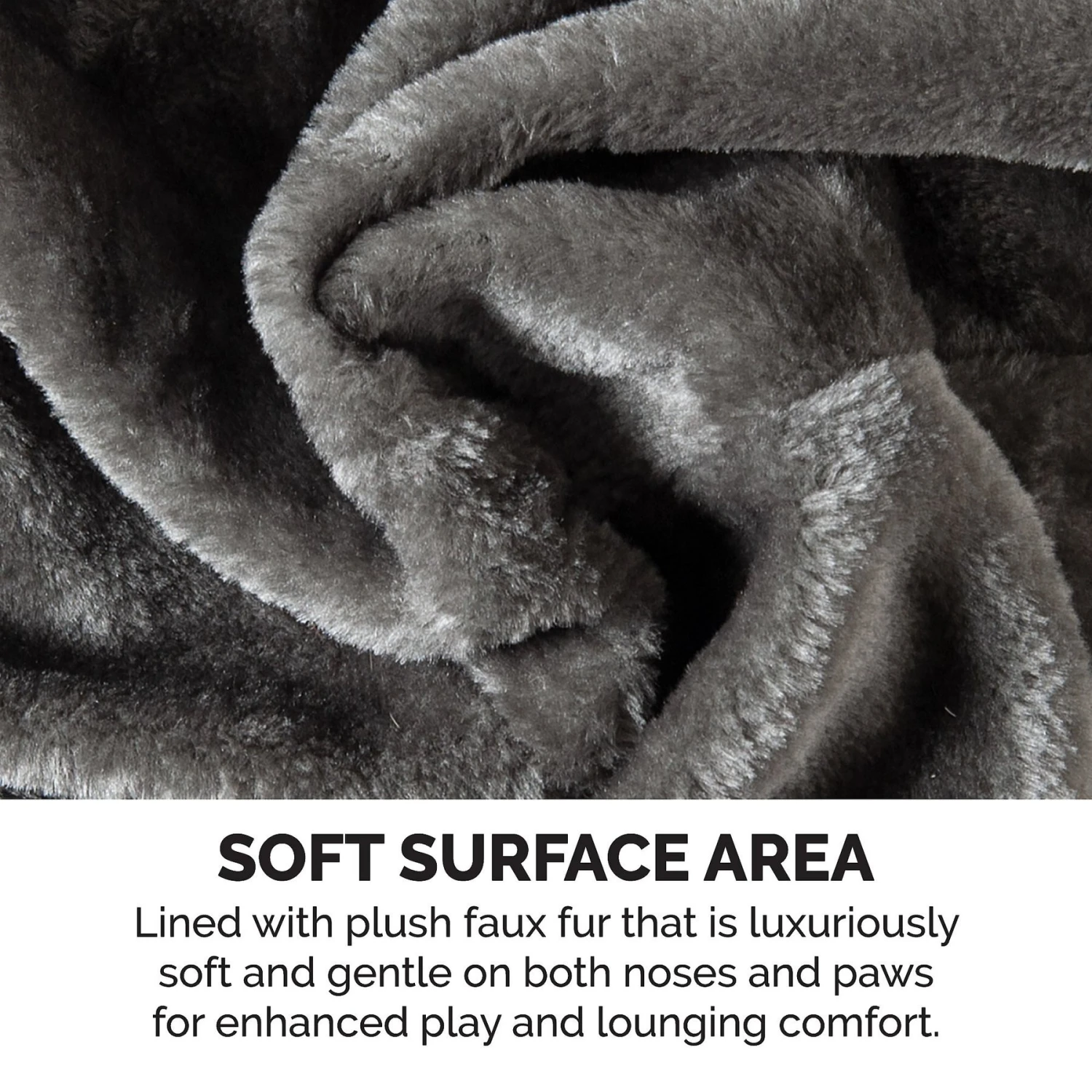 Tiger Tough Play Stairs 49.5-in Faux Fur Cat Tree 8 Tiger Tough Play Stairs 49.5-in Faux Fur Cat Tree - Image 8