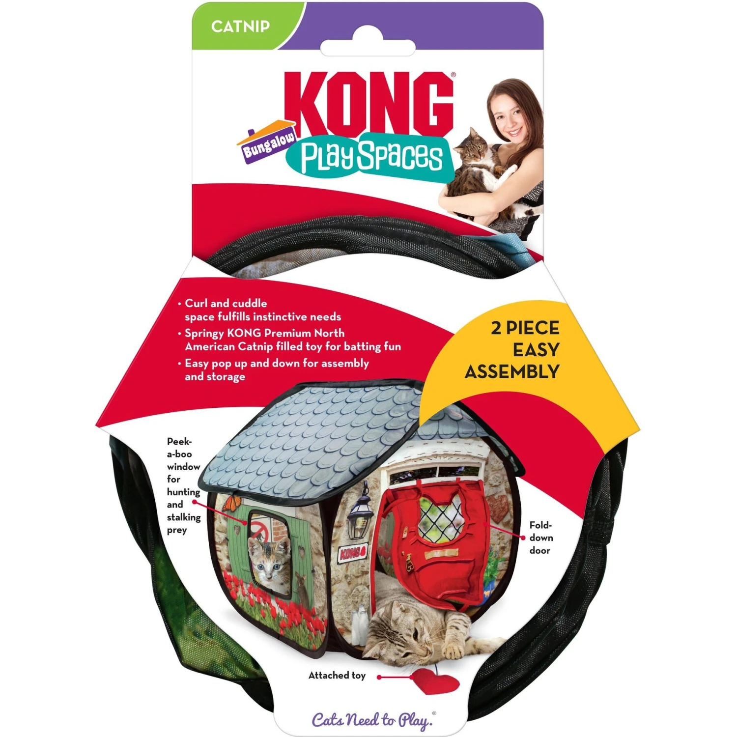 KONG Play Spaces Bungalow Cat Toy 4 KONG Play Spaces Bungalow Cat Toy - Image 4